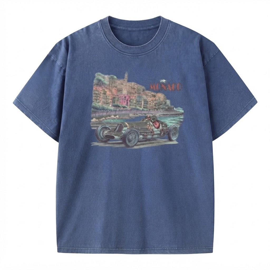 Monaco 1937 Racer Vintage Style Tshirt