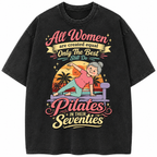 Pilates In Their Seventies Washed T-Shirt