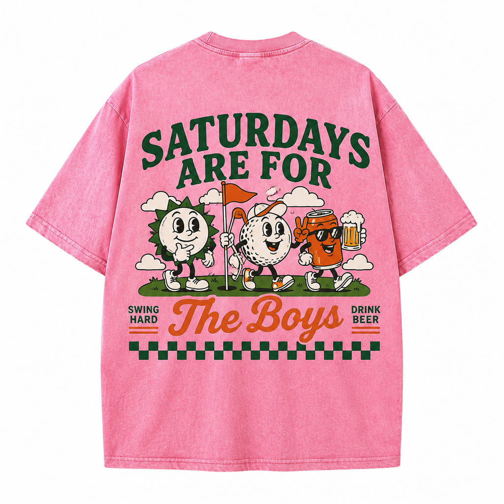 Saturdays Are for The Boys Golf Washed T-Shirt