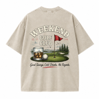 Weekend Golf Club Good Swings Cold Drinks No Regrets Washed T-Shirt