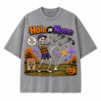 Hole in None Washed T-Shirt Washed T-Shirt