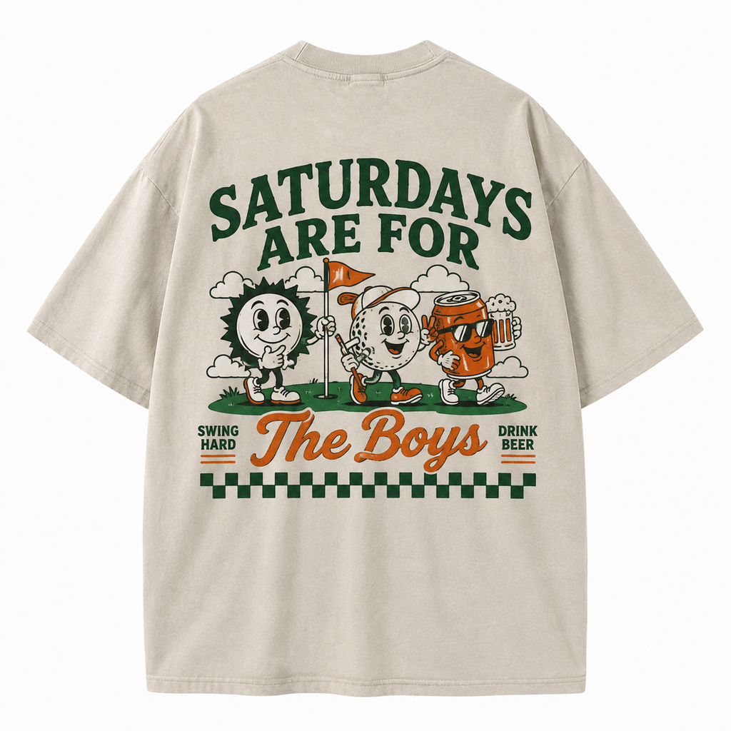 Saturdays Are for The Boys Golf Washed T-Shirt