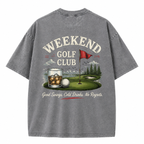 Weekend Golf Club Good Swings Cold Drinks No Regrets Washed T-Shirt