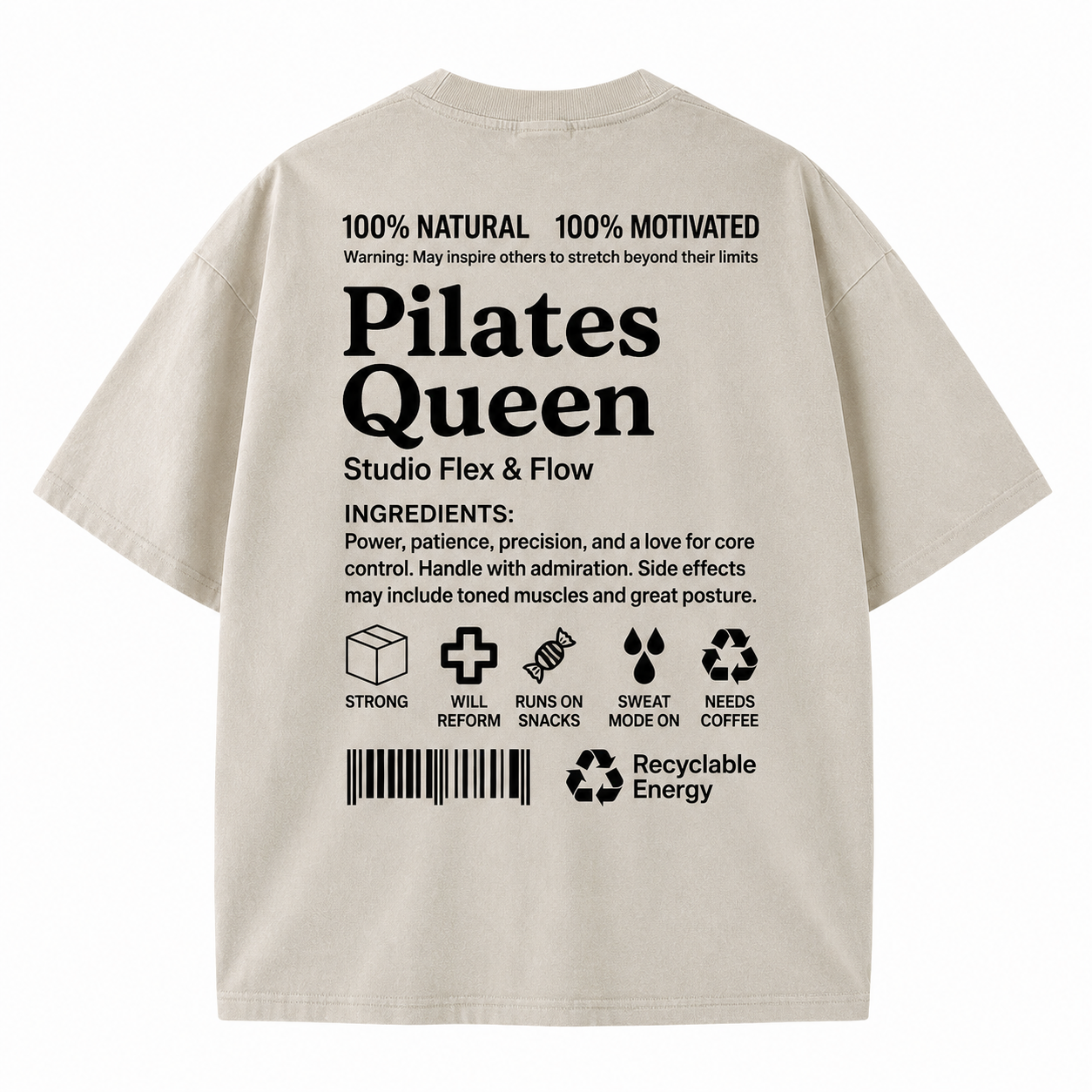 Pilates Queen Studio Flex Flow Washed T-Shirt