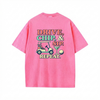 Drive Chip Sip Repeat Washed T-Shirt Washed T-Shirt