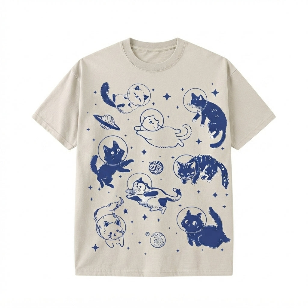 Cats in Space Comfort Colors Shirt