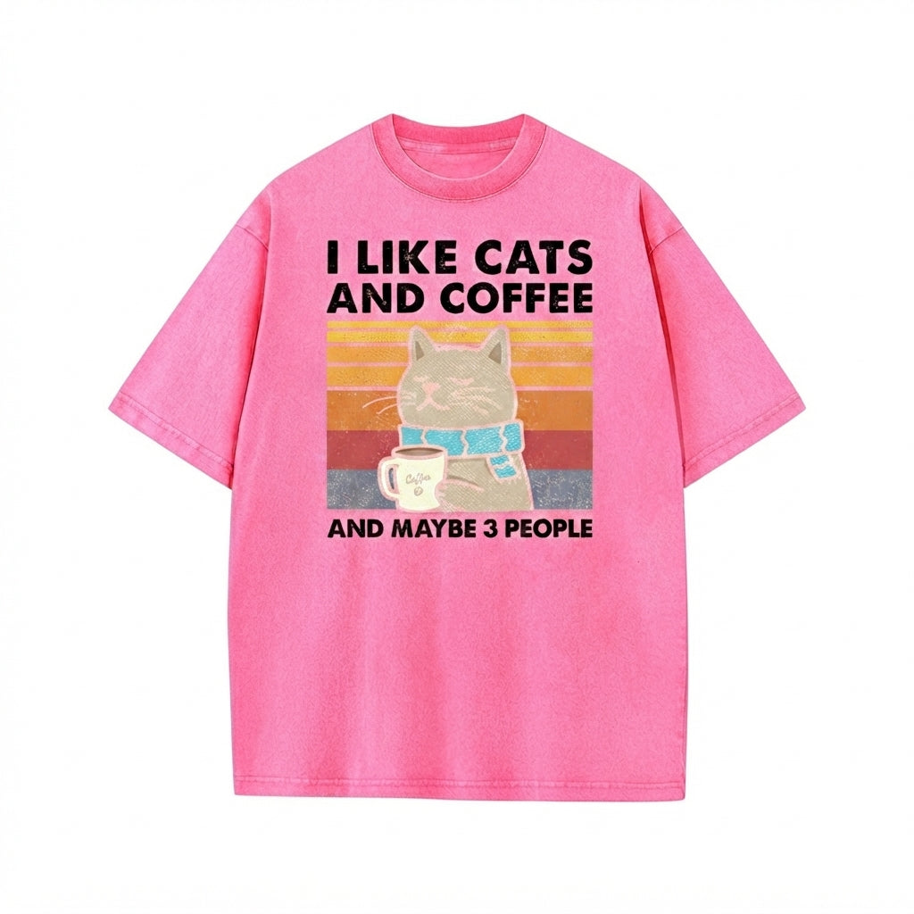 I Like Cats And Coffee Shirt