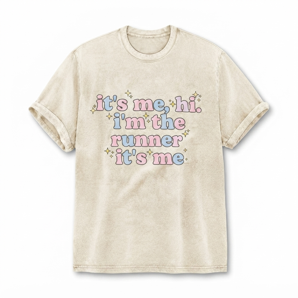 It's Me Hi I'm The Runner Vintage Washed Cotton Tank Top