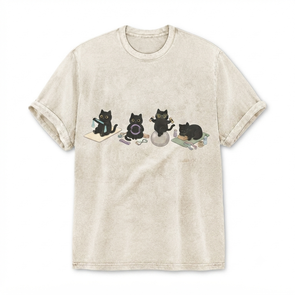 Black Cat Pilates Shirt