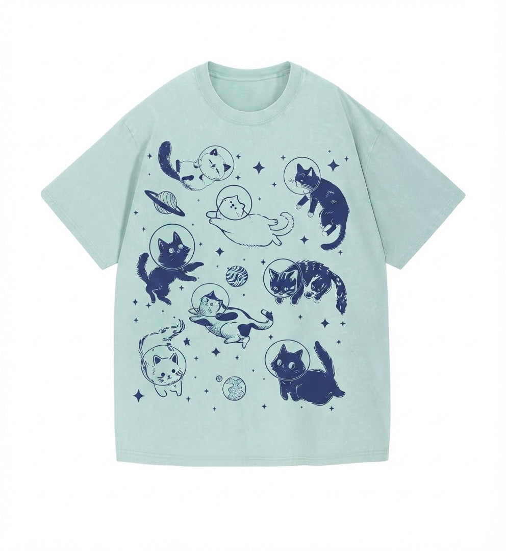 Cats in Space Comfort Colors Shirt