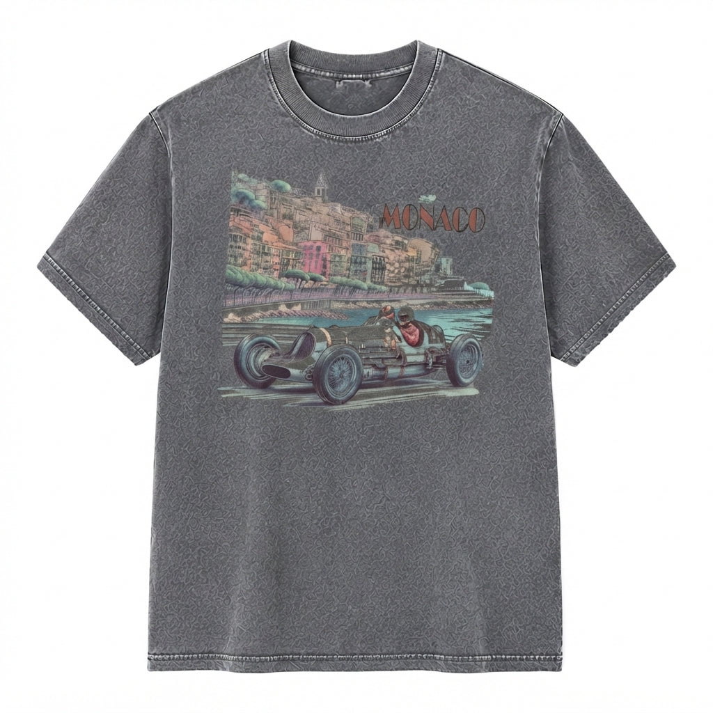 Monaco 1937 Racer Vintage Style Tshirt