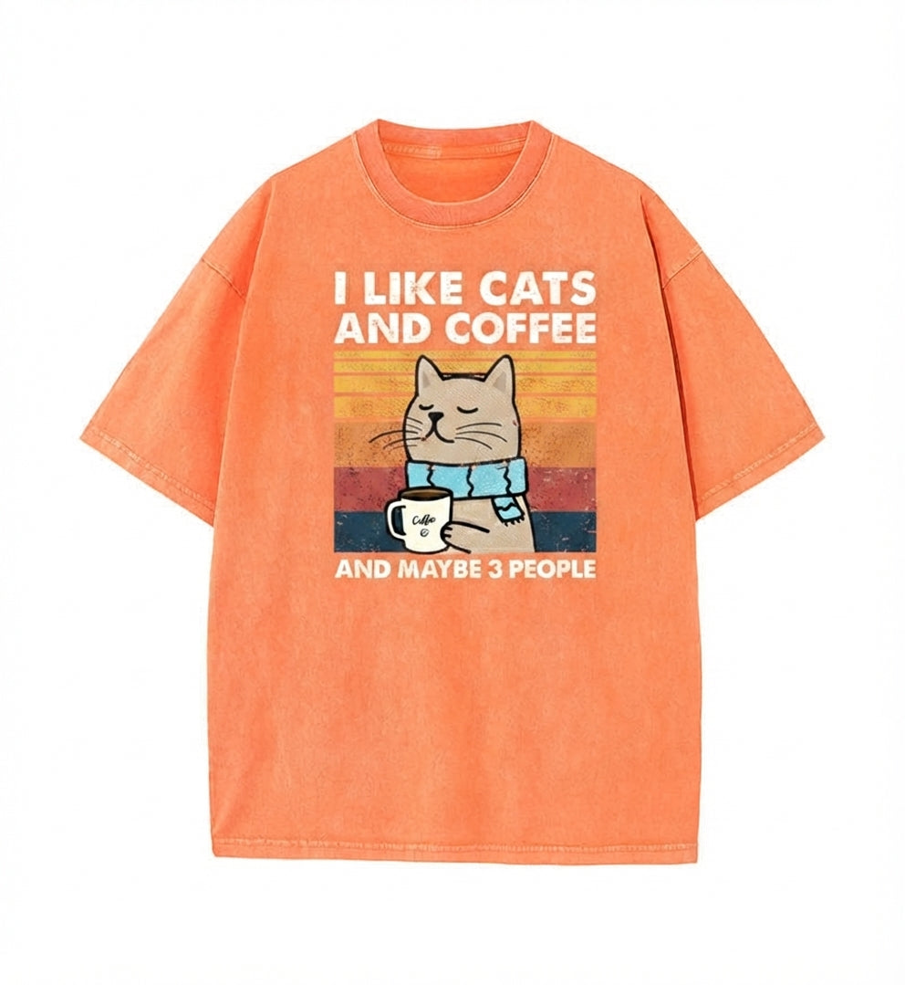I Like Cats And Coffee Shirt