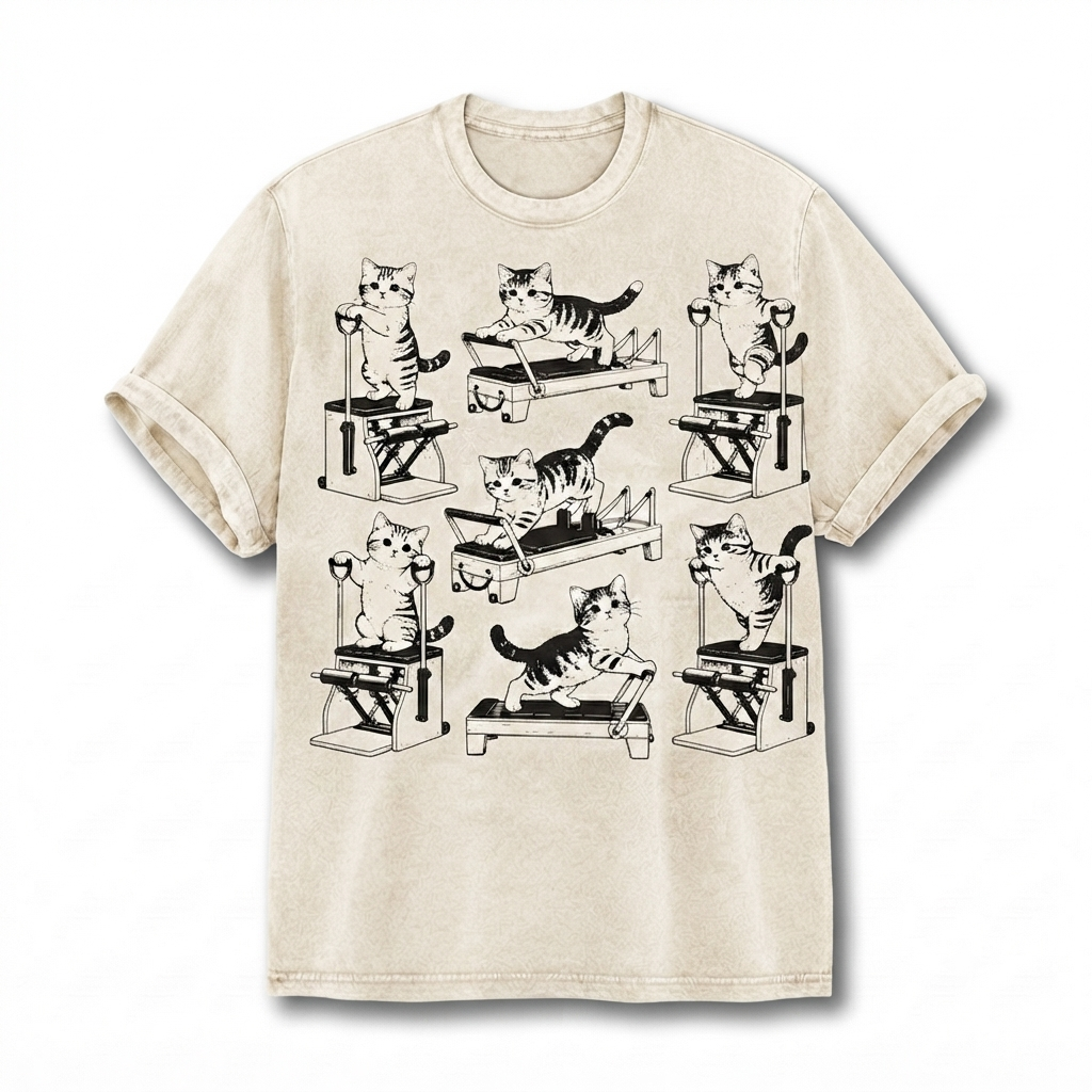 Cute Fitness Kitty T-Shirt