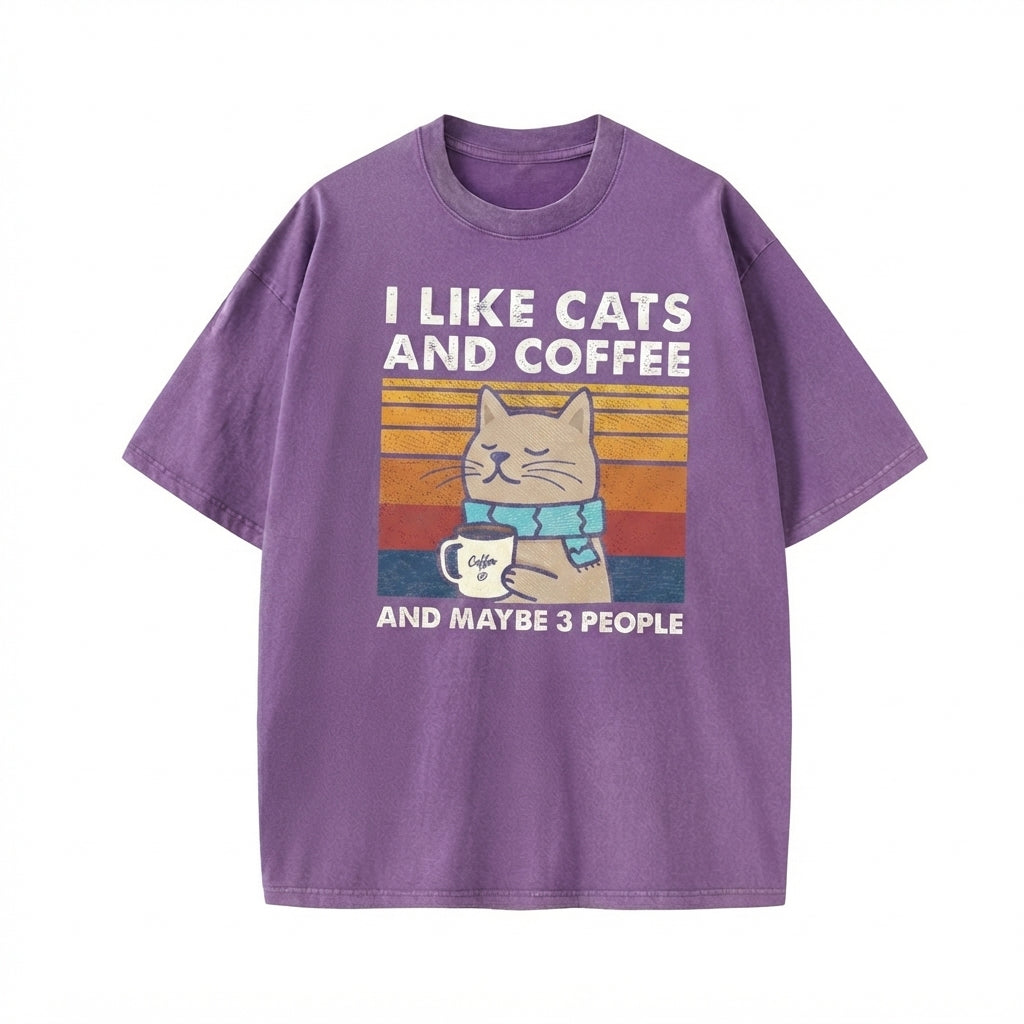 I Like Cats And Coffee Shirt