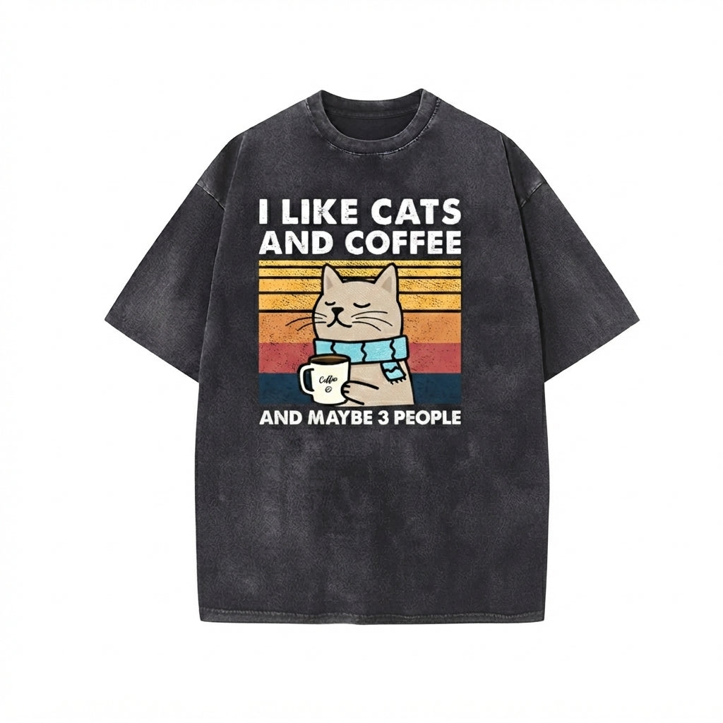 I Like Cats And Coffee Shirt
