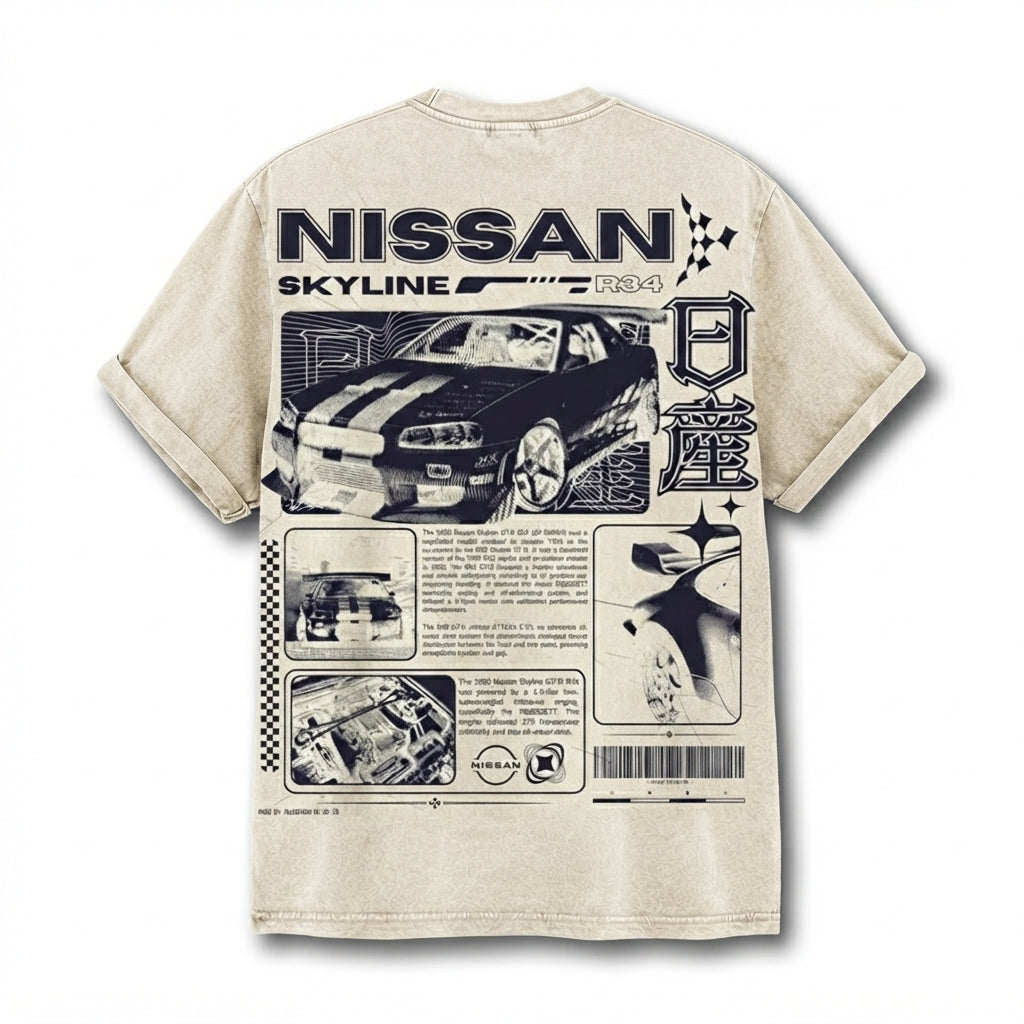 Vintage JDM Car Blueprint Shirt