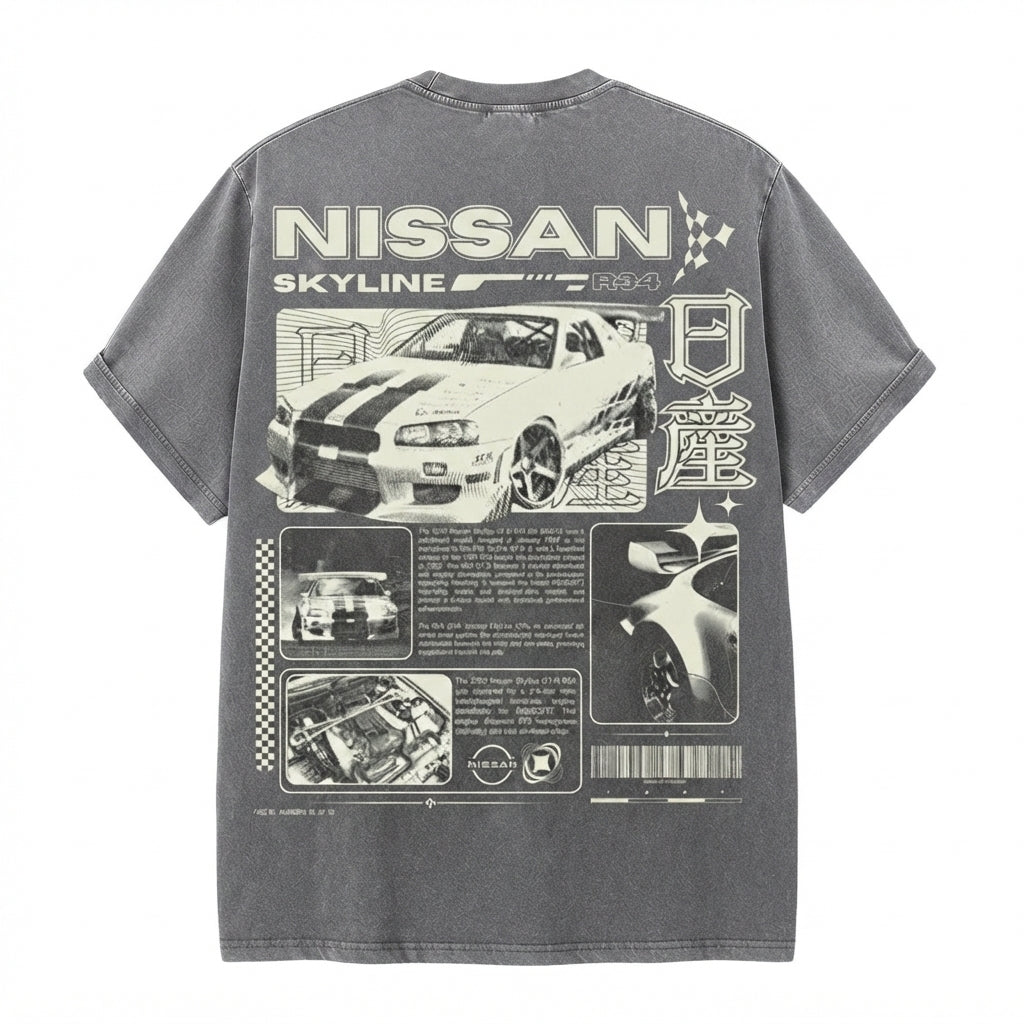 Vintage JDM Car Blueprint Shirt
