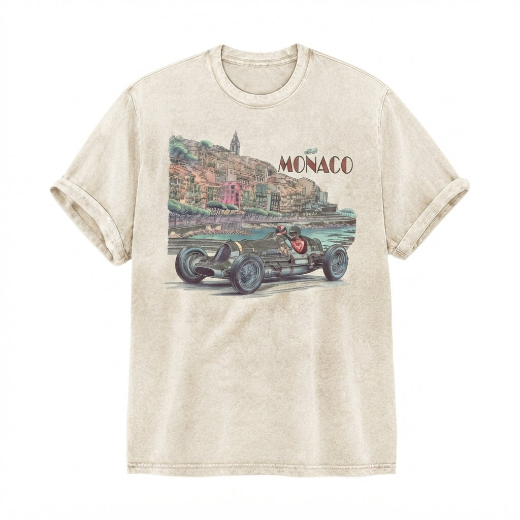 Monaco 1937 Racer Vintage Style Tshirt