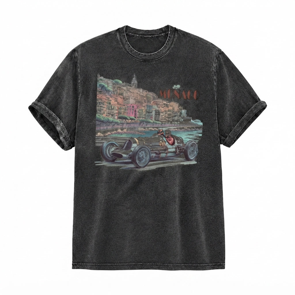 Monaco 1937 Racer Vintage Style Tshirt