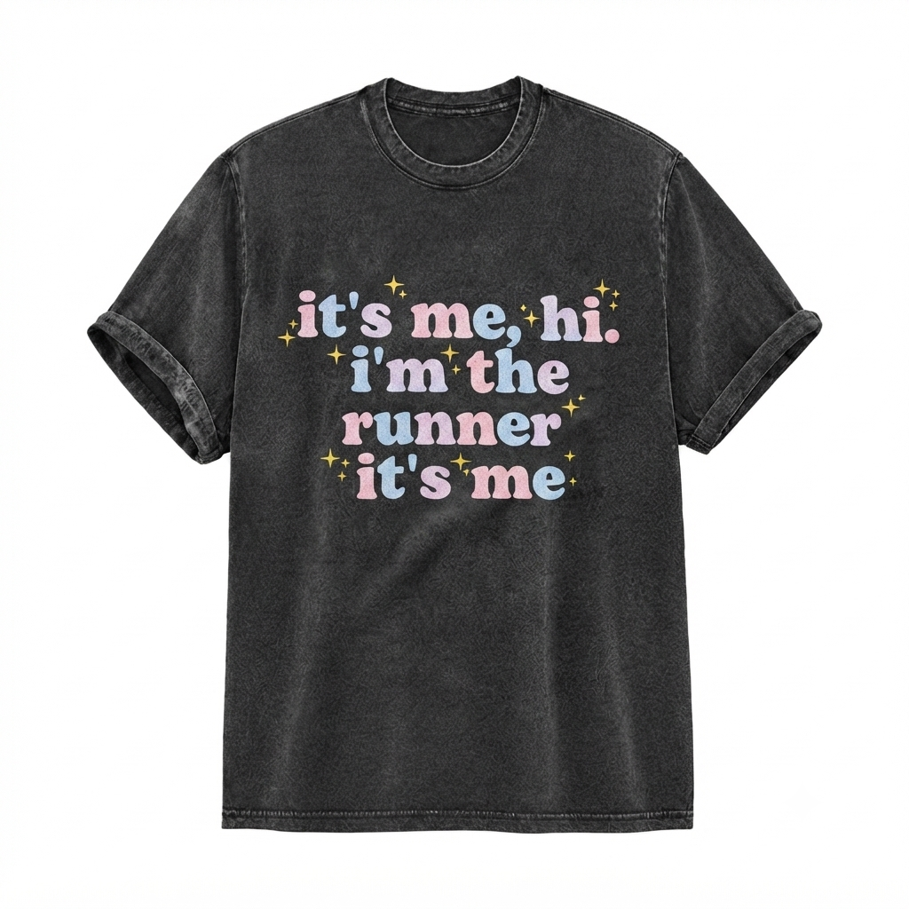 It's Me Hi I'm The Runner Vintage Washed Cotton Tank Top