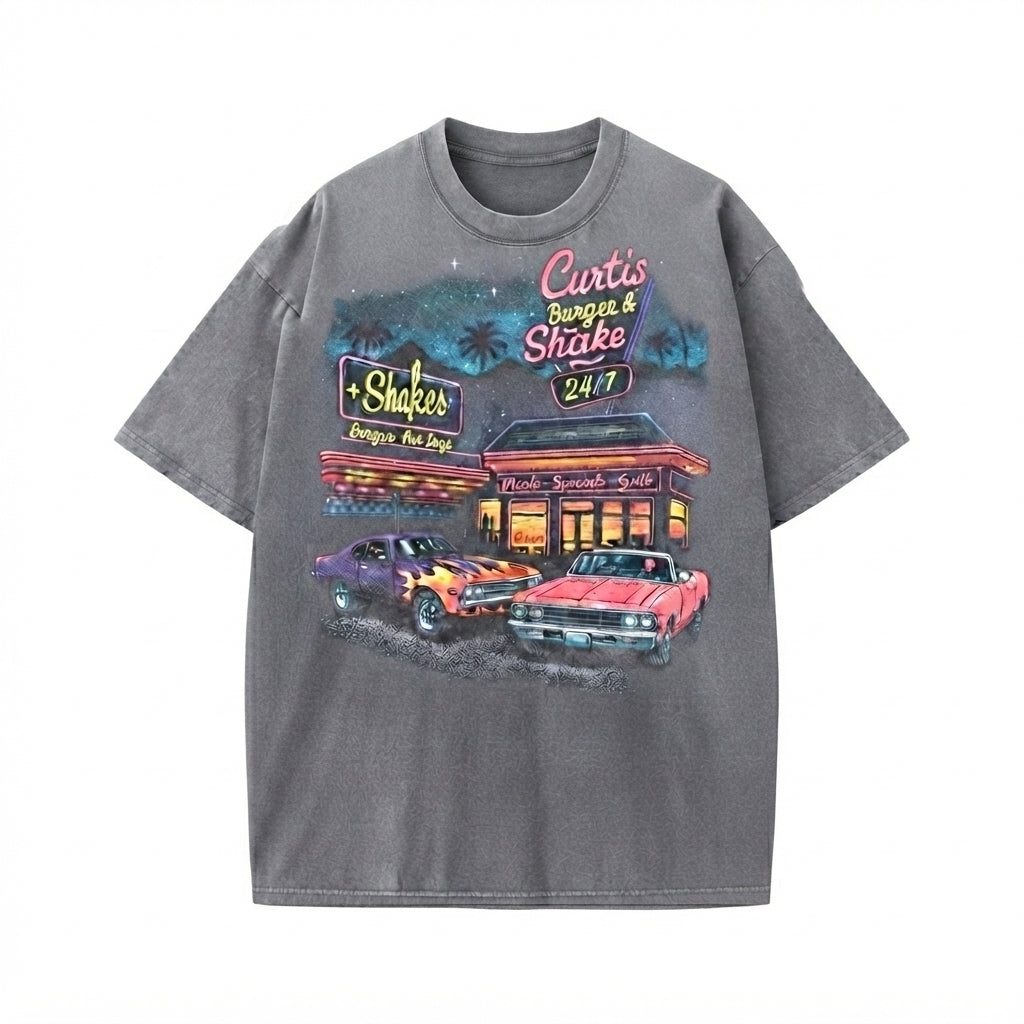 Muscle Car Vintage 90s Style Graphic Shirt