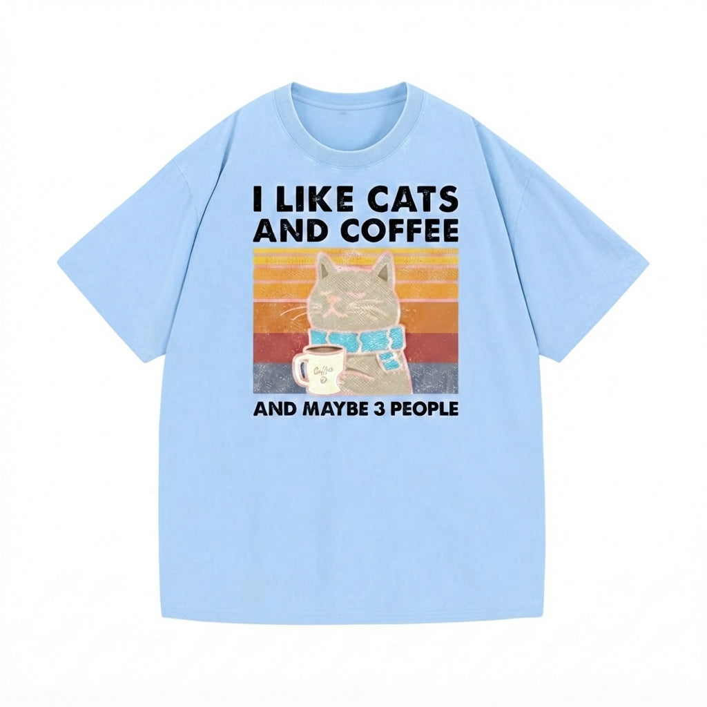 I Like Cats And Coffee Shirt