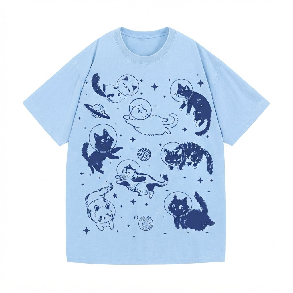 Cats in Space Comfort Colors Shirt