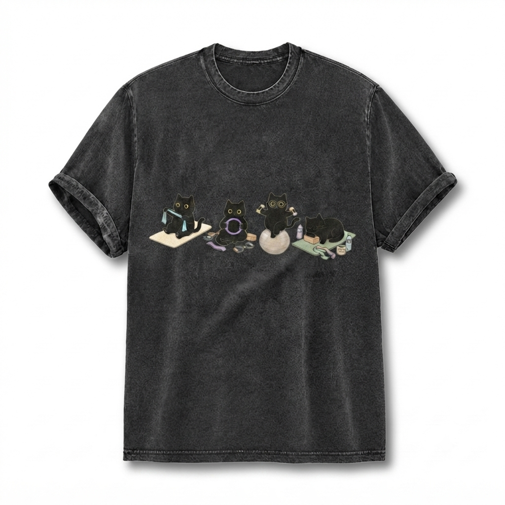 Black Cat Pilates Shirt