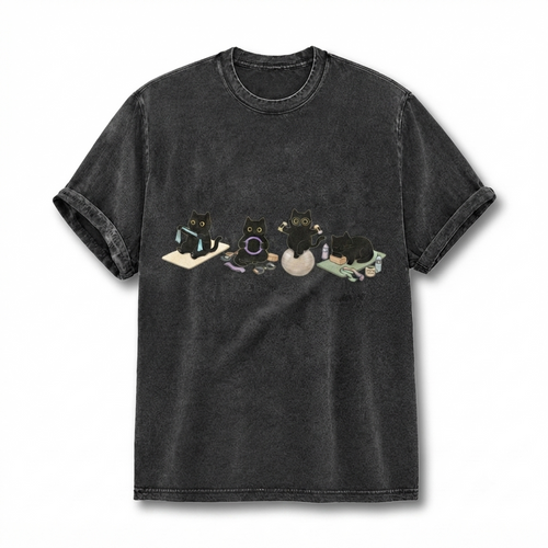 Black Cat Pilates Shirt