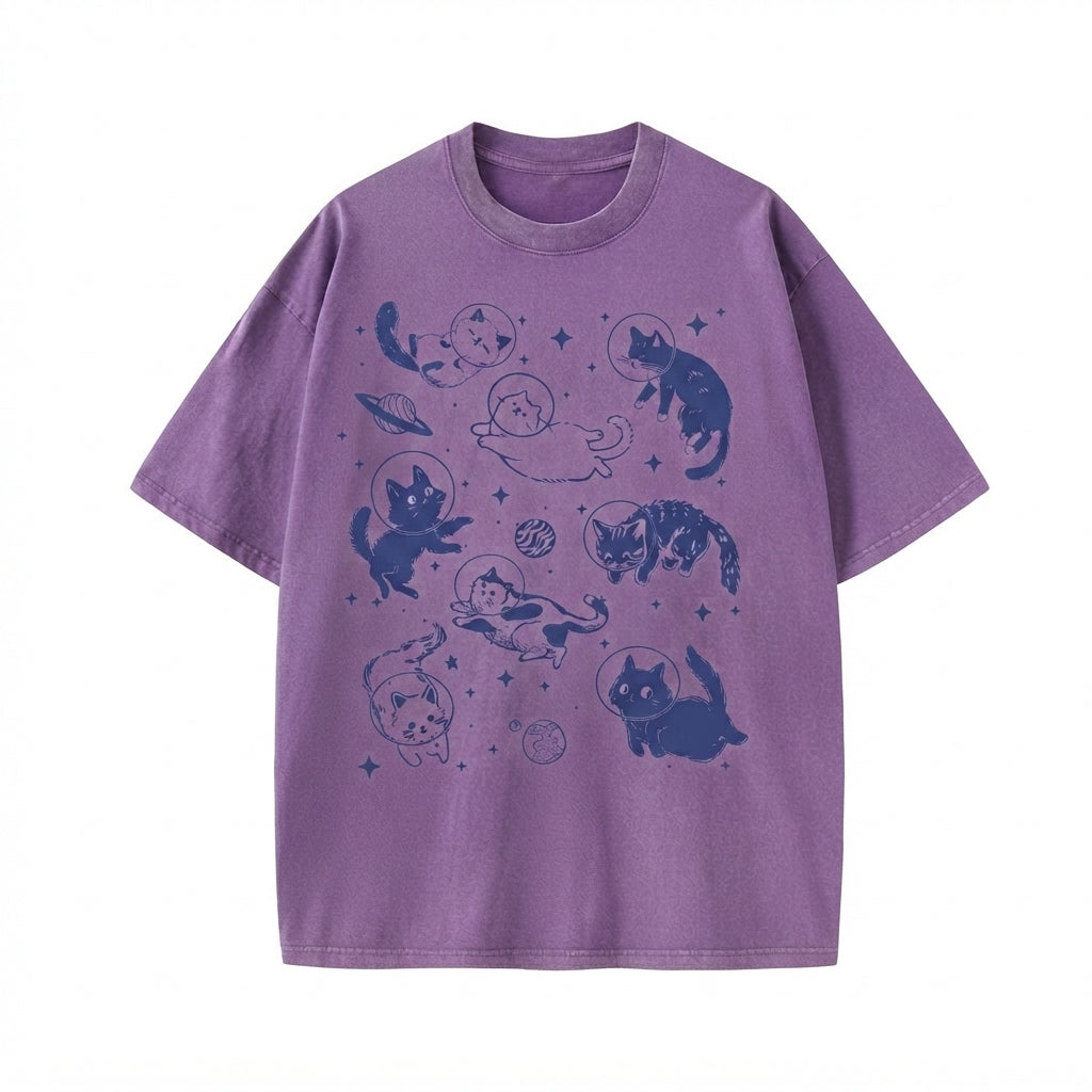 Cats in Space Comfort Colors Shirt