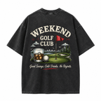Weekend Golf Club Good Swings Cold Drinks No Regrets Washed T-Shirt