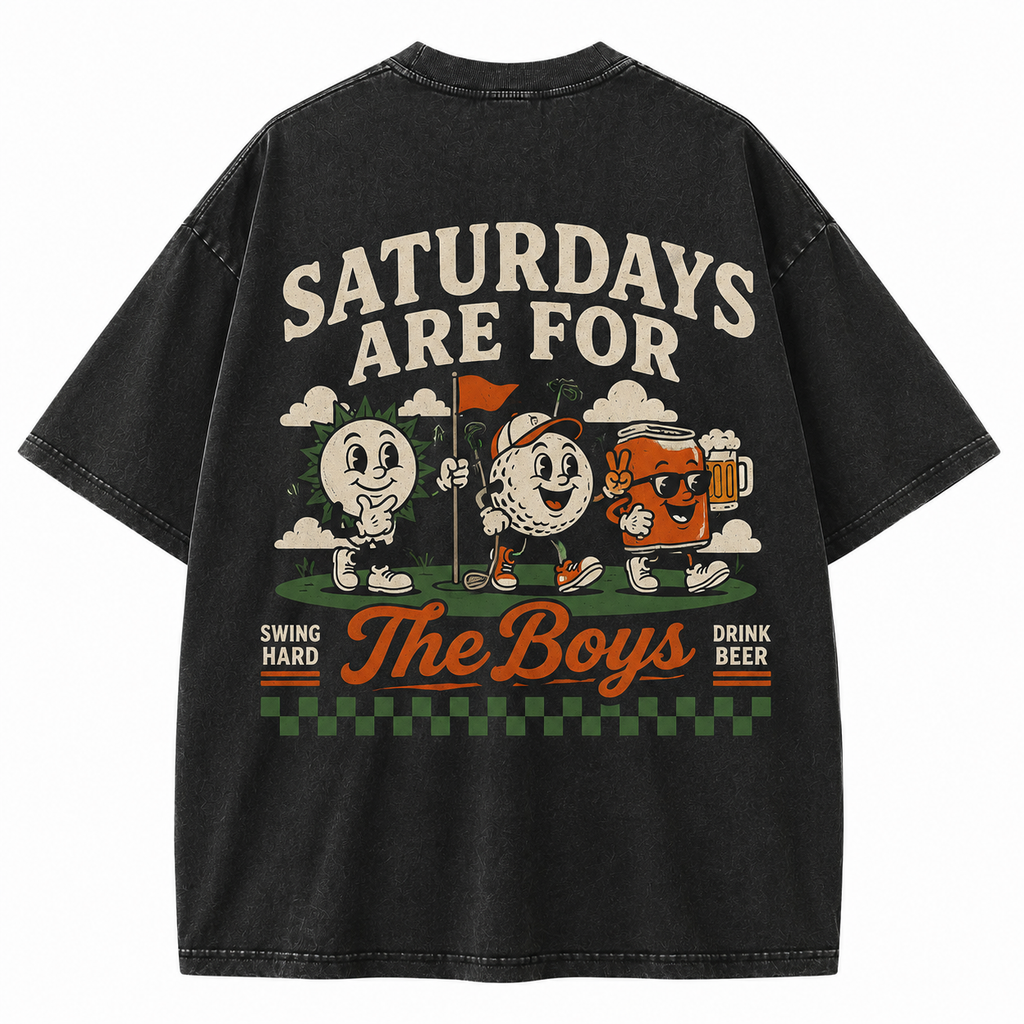 Saturdays Are for The Boys Golf Washed T-Shirt