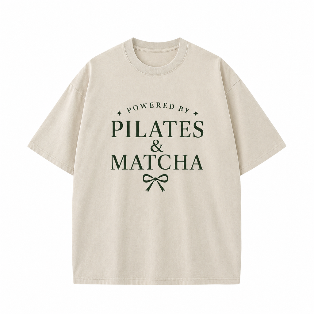 Powered By Pilates & Matcha Washed T-Shirt
