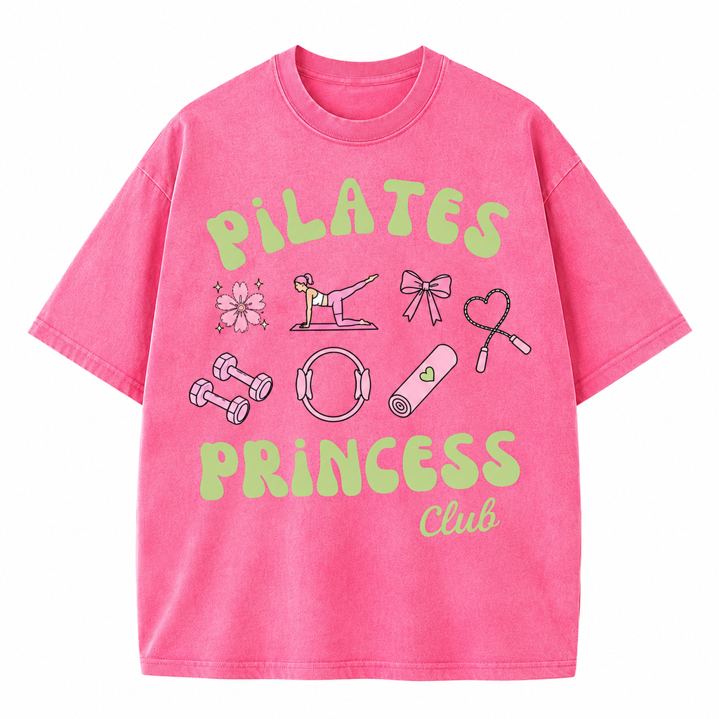Pilates Princess Club Washed T-Shirt